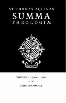 Paperback Summa Theologiae: Volume 25, Sin: 1a2ae. 71-80 Book