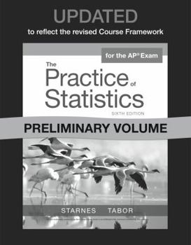 Hardcover UPDATED Version of The Practice of Statistics preliminary Volume Paperback Book