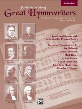 Paperback Great Hymnwriters (Portraits in Song): Medium Low Voice Book