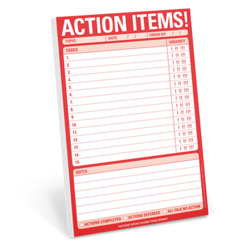 Paperback Knock Knock Action Items! Knock Knock Pad Book