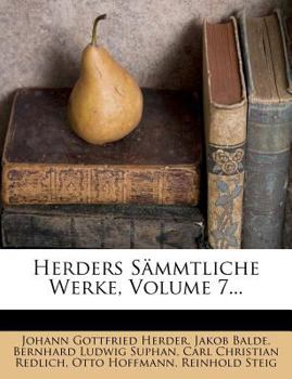 Paperback Herders Sammtliche Werke, Volume 7... [German] Book