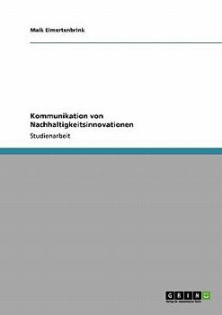 Paperback Kommunikation von Nachhaltigkeitsinnovationen [German] Book