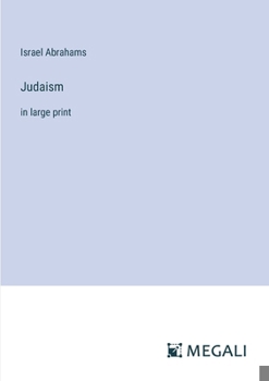 Paperback Judaism: in large print Book