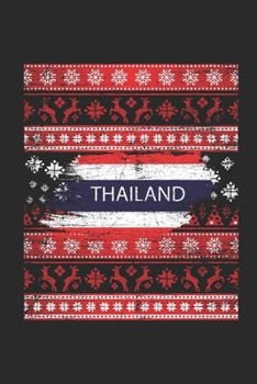 Paperback Ugly Christmas - Thailand Flag: Blank Lined Notebook - Journal for Ugly Christmas Gift And New Year Gift Idea Book