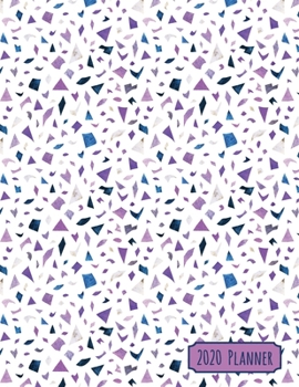 2020 Planner: Watercolor Blue and Purple Flecks Dated Daily, Weekly, Monthly Planner with Positive Affirmation Mandala Coloring Pages, Calendar, ... and Mood Trackers, Affirmations and Holidays