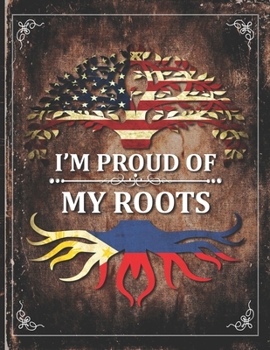 Paperback Im Proud of My Roots: Vintage Filipino and American Flag Personalized Gift for Coworker Friend Lightly Lined Pages Daily Journal Diary Notep Book