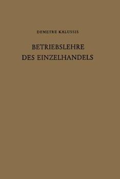 Paperback Betriebslehre Des Einzelhandels [German] Book