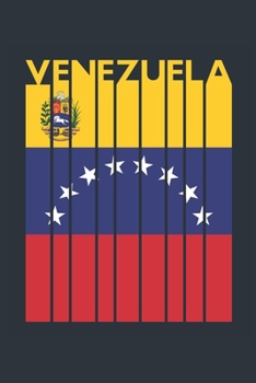 Vintage Venezuela Notebook - Venezuelan Flag Writing Journal - Venezuela Gift for Venezuelan Mom and Dad - Retro Venezuelan Diary: Medium ... Diary, 110 page, Lined, 6x9 (15.2 x 22.9 cm)