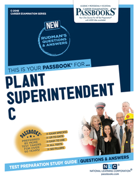 Paperback Plant Superintendent C (C-2048): Passbooks Study Guide Volume 2048 Book