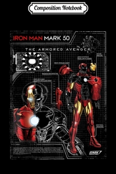 Composition Notebook: Iron Man Armor Plated Suit Blue Print Schematic  Journal/Notebook Blank Lined Ruled 6x9 100 Pages