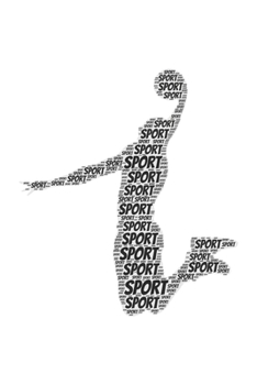 Sport: Notizblock | Notizbuch | DIN A5, 120 Seiten | Gepunket, dotted, punktkariert, dot grid | Notizen, Termine, Planer, Tagebuch, Organisation | Wortwolke Geschenk (German Edition)