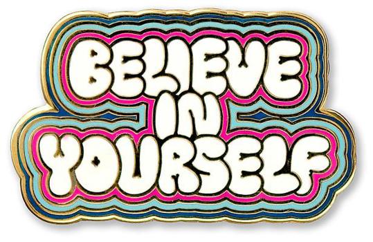 Misc. Enamel Pin Believe in Yourself Book