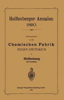 Paperback Helfenberger Annalen 1890: Chemischen Fabrik [German] Book