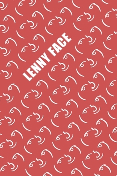 Paperback Lenny Face: Funny Lined Blank Writing Notebook for Work, School, College or Office - 120 Pages 6" x 9" Red Paperback for Gift Book