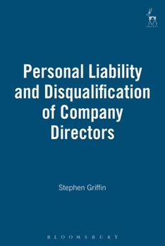 Hardcover Personal Liability and Disqualification of Company Directors Book