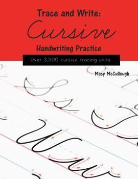 Paperback Trace and Write: Cursive Handwriting Practice Book