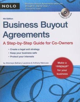 Paperback Business Buyout Agreements: A Step-By-Step Guide for Co-Owners [With CDROM] Book