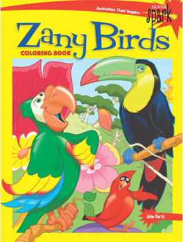 Paperback Spark Zany Birds Coloring Book