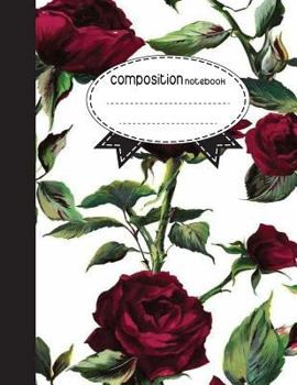 Paperback Composition Notebook, 8.5 x 11, 110 pages: Beautiful red Rose: (Notebooks) Book