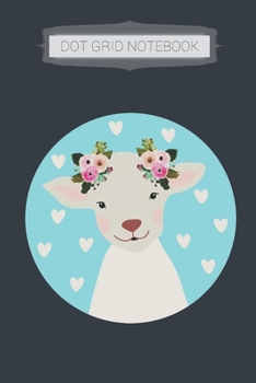 Dot Grid Notebook: Cute Sheep Dot Grid Journal Gift Notebook, Dotted Grid Writing Notebook Journal, Blue 6x9 Notebook