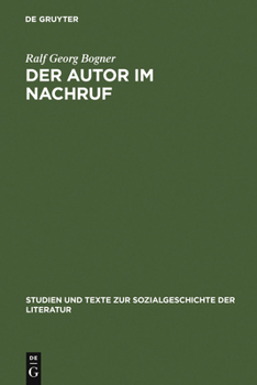 Hardcover Der Autor im Nachruf [German] Book