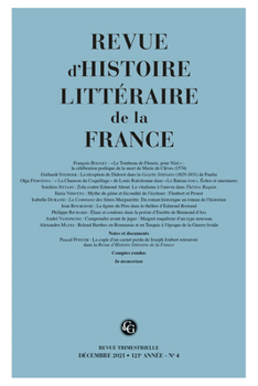 Paperback Revue d'Histoire Litteraire de la France Book