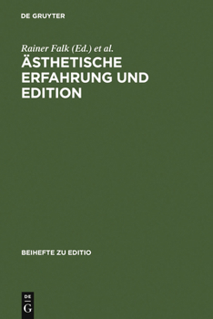 Hardcover Ästhetische Erfahrung und Edition [German] Book