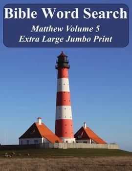 Paperback Bible Word Search Matthew Volume 5: King James Version Extra Large Jumbo Print [Large Print] Book