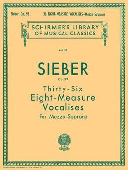 Paperback 36 Eight-Measure Vocalises, Op. 93: Schirmer Library of Classics Volume 112 Book