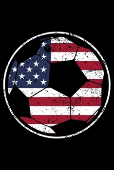 Composition Notebook: Soccer Ball American Flag Patriotic Lined Notebook Journal Diary 6x9