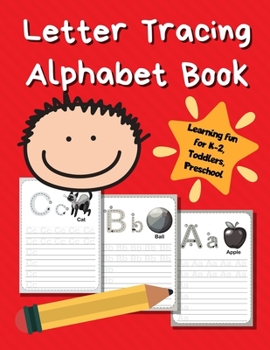 Paperback Letter Tracing Alphabet Book: ABC Learning Book for Kids - Toddlers, Preschool, K-2 - Red Book