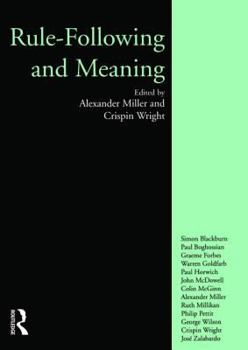 Paperback Rule-following and Meaning Book