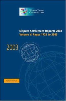 Hardcover Dispute Settlement Reports 2003 Book