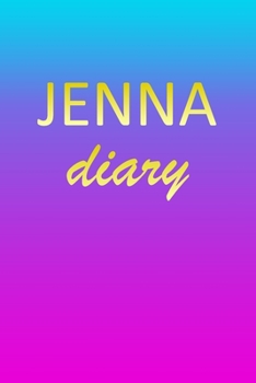 Jenna: Journal Diary | Personalized First Name Personal Writing | Letter J Blue Purple Pink Gold Effect Cover | Daily Diaries for Journalists & ... Taking | Write about your Life & Interests
