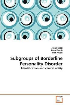 Paperback Subgroups of Borderline Personality Disorder Book