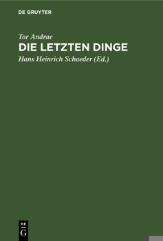 Hardcover Die Letzten Dinge [German] Book