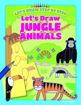 Library Binding Let's Draw Jungle Animals Book