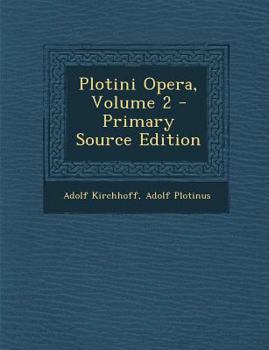 Paperback Plotini Opera, Volume 2 [Latin] Book