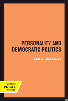 Paperback Personality and Democratic Politics Book