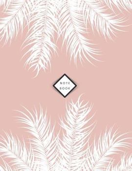 Notebook: Feather on pink cover and Dot Graph Line Sketch pages, Extra large (8.5 x 11) inches, 110 pages, White paper, Sketch, Draw and Paint
