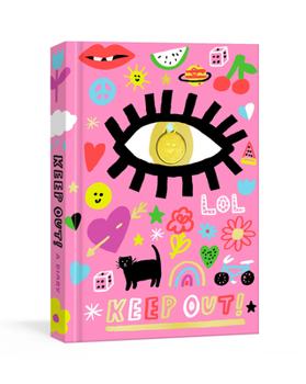 Hardcover Keep Out!: A Nostalgic '90s Diary with Smiley Face Charm and Stickers Book