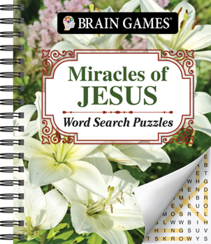 Spiral-bound Brain Games - Miracles of Jesus Word Search Puzzles Book