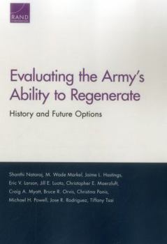 Paperback Evaluating the Army's Ability to Regenerate: History and Future Options Book