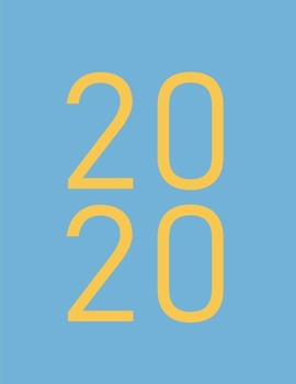 2020: Monthly Planner 2020 - NOTEBOOK + CALENDAR NOTEPAD / Diary / Agenda / Logbook: year at glance + 2 - page monthly layout + notes pages, large size (Light Blue Color Cover)