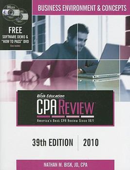 Paperback Bisk Comprehensive CPA Review: Business Environment & Concepts Book