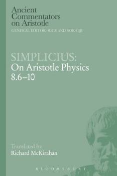 Paperback Simplicius: On Aristotle Physics 8.6-10 Book