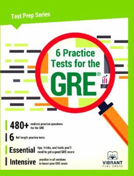 Paperback 6 Practice Tests for the GRE Book