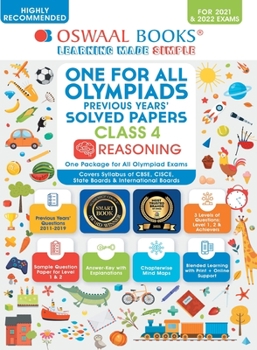 Paperback One for All Olympiad Previous Years' Solved Papers, Class-4 Reasoning Book (For 2022 Exam) Book