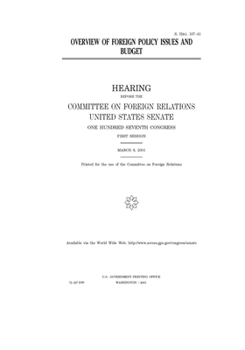 Overview of foreign policy issues and budget