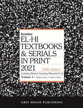 Hardcover El-Hi Textbooks & Serials in Print - 2 Volume Set, 2021: 0 Book